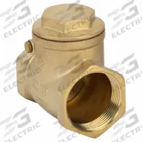 APPROVED VENDOR Swing Check Valve: Swing, Inline Valve Body, 1 1/2 in Pipe Size, FNPT x FNPT, Brass (MPN 6VDT7). Key specifications — Brand: APPROVED VENDOR.