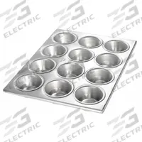 CHICAGO METALLIC Muffin Pan: Aluminum, 12 Slots, 10 3/4 in Overall Wd, 1 3/8 in Overall Dp, Silver (MPN 46120). Key specifications — Pan Style: Cupcake Pan; Brand: CHICAGO METALLIC; Color: Silver; Material: Aluminum; NSF Certified: No; Number of Slots: 12.
