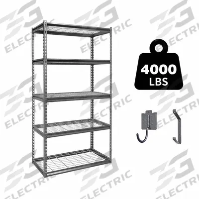 APPROVED VENDOR General Purpose Boltless Metal Shelving: Standalone, Heavy Duty, 36 in x 18 in - Medium-Duty Wire Decking Boltless Shelving