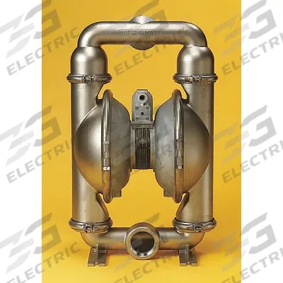 VERSAMATIC Double Diaphragm Pump: 316 Stainless Steel Body, 3 in, Flange Connection - Stainless Steel Housing AODD Pumps