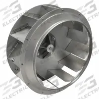 Blower Wheel: Backward-Inclined, 16 1/2 in Dia, 7 9/16 in W, CCW Hub End, Aluminum Wheel, Center (MPN R-6034009-050). Key specifications — Manufacturer Part Number: R-6034009-050; Brand: CANARM; Product Type: Blower Wheel; Rotation: CCW Hub End.