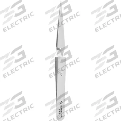 EXCELTA Tweezers: Stainless Steel, Point, Straight Tip - Reverse-Action Tweezers