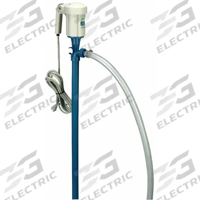 FINISH THOMPSON Electric Drum Pump: Pump with Hose, 1/3 hp HP, 115 V AC, 17 gpm, Polypropylene - Centrifugal Electric Drum Pumps