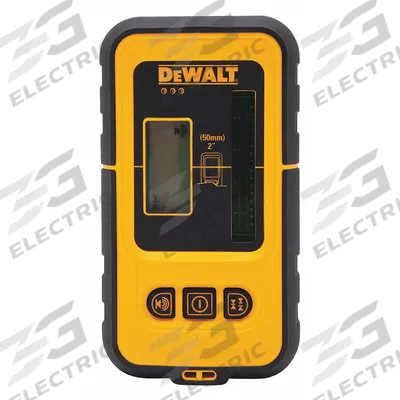 DEWALT Line Laser Detector: Includes Batteries, Green, 9V, Green, 1 3/8 in Overall Ht - Laser Level Receivers