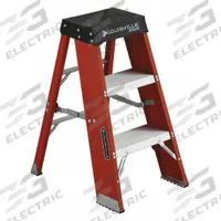 LOUISVILLE LADDER Step Stool: 3 Steps, 3.3 ft Overall Ht, 375 lb Load Cap, Fiberglass (MPN FY8003). Key specifications — Brand: LOUISVILLE LADDER; Color: Orange.