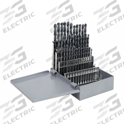 CLEVELAND Jobber Length Drill Bit Set: 50 Pc, 1 mm to 5.9 mm by 0.1 mm, 118° Point - General Purpose High-Speed Steel Jobber-Length Drill Bit Sets