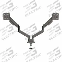 KS Monitor Stand: Black, Aluminum/Plastic/Steel, Bracket Plates Mount, 22 lb Wt Capacity (MPN KS-32DMA). Key specifications — Features: 180° Swivel; Material: Plastic; Brand: KS; Product Type: Dual Monitor Stand; Mount Mechanism: Bracket Plates; Color: Black.