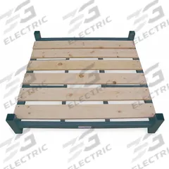 APPROVED VENDOR Stack Rack Base: 48 in x 48 in x 7 in, Wood Decking, 4,000 lb Load Capacity, Steel (MPN BB4-4848HW). Key specifications — Material: Steel; Brand: APPROVED VENDOR; Decking Style: Wood; Color: Gray; Finish: Powder Coated.