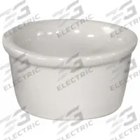 CRESTWARE Ramekin: 2.75 oz Capacity, Porcelain, Oven Safe, White, Microwaveable, Dishwasher Safe (MPN AL81). Key specifications — Microwaveable: Yes; Oven Safe: Yes; Brand: CRESTWARE; Material: Porcelain; Color: White; NSF Certified: No; Dishwasher Safe: Yes.