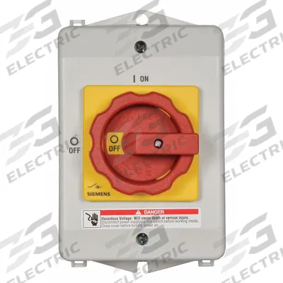Siemens Safety Switch: Non-Fusible, 30 A, Three Phase - Non-Fusible Disconnect Switches