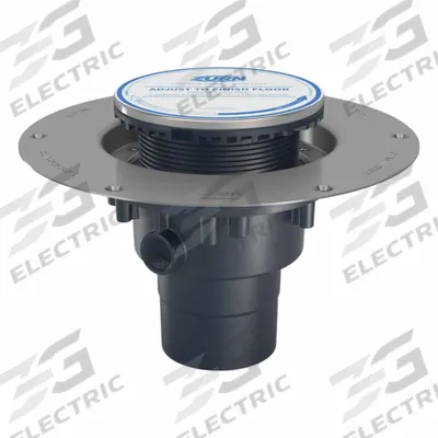 ZURN Floor Drain: 9 7/8 in Overall Dia, 5 in Grate Size, 3 in Nominal Pipe Size - Height Adjustable Floor Drains