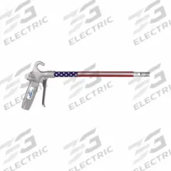 GUARDAIR Air Gun: Pistol-Grip Grip, Aluminum, 1/4 in Female NPT, 1 Nozzle(s), Straight, Focused (MPN 75XT012AAUS). Key specifications — attr1328526: Aluminum; attr1328500: US Flag Pattern; attr1328508: GUARDAIR; attr1328515: No; attr1328533: Yes.