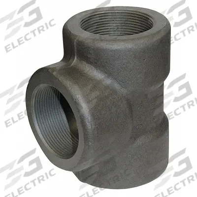 APPROVED VENDOR Metal Pipe Tee: 2 in x 2 in x 2 in, 3,000 psi @ 100°F, Steel - Threaded High-Pressure Pipe Fittings