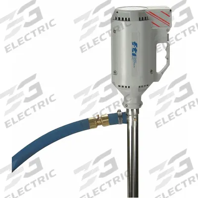 FINISH THOMPSON Electric Drum Pump: Pump with Hose, 1/3 hp HP, 115 V AC, 7 gpm - Screw Drum Pumps