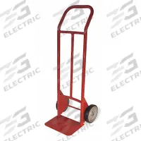 DAYTON General Purpose Hand Truck: 1,000 lb, Flow-Back Handle, Red, Steel, Tread on Core, 8 in Wheel (MPN 2W157). Key specifications — Brand: DAYTON; Color: Red.