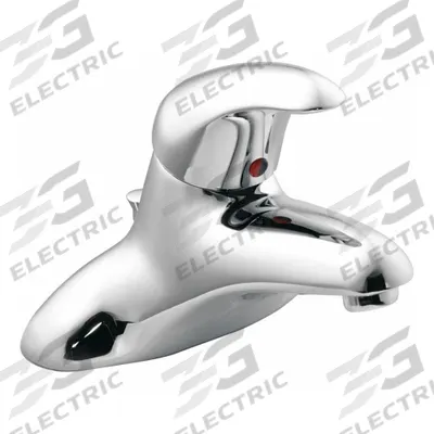 MOEN Low Arc Bathroom Faucet: M-Dura, Brass, Chrome Finish, 2.2 gpm Flow Rate - Centerset Handle Bathroom Faucets