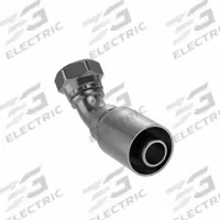 PARKER Hydraulic Crimp Fitting: Steel x Steel, 45° Elbow, -16 For Hose Dash Size, JIC x Crimp (MPN 13777-16-16). Key specifications — Fitting Gender: Female x Genderless; Fitting Connection Type: JIC x Crimp; Thread Size: 1-5/16"-12; For Hose Dash Size: -16; Brand: PARKER.