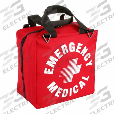 APPROVED VENDOR Emergency Medical Kit: 297 Components, Fabric, Bag, Red, Medication Included - Briefcase Trauma Kits