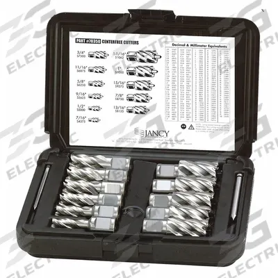 SLUGGER BY FEIN Annular Cutter Set: 2 in Max Cutting Dp, Pilot Pin Included, TiN - Annular Cutter Sets