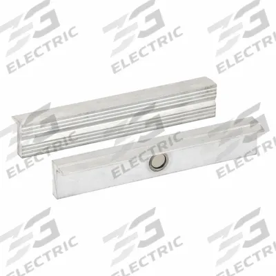 WESTWARD Magnetic Jaw Cap: Aluminum, For 6 1/2 in Vise Jaw Wd, 6 1/2 in Jaw Cap Wd - Magnetic Vise Jaw Caps