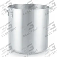 VOLLRATH Stock Pot: 12 qt Capacity, Aluminum, 4.9 mm Gauge, NSF Certified, Riveted Handle (MPN 7303). Key specifications — NSF Certified: Yes; Handle Type: Riveted; Body Material: Aluminum; Brand: VOLLRATH; Lid Included: No.