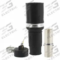 Single Pole Inline: Female, Black, 1000V AC, 1,009 A, Crimp Tube Termination, 49 Series (MPN 49F64-E). Key specifications — Gender: Female; Series: 49; Brand: LEVITON.