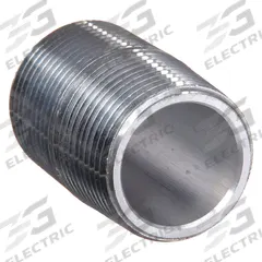 Nipple: Aluminum, 1 1/4 in Trade Size, Male to Male (MPN AN-4). Key specifications — Ends - Hazardous Fittings: 1-1/4 in MNPT x 1-1/4 in MNPT; Finish: Plain; Brand: HUBBELL KILLARK.