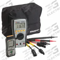 MEGGER Photovoltaic Kit: LCD, -1.3 V Open Circuit Volt Measurement - Min, Solar Analyzer Kits (MPN PVK320). Key specifications — Includes: PV Adaptor Test Leads; Manufacturer Part Number: PVK320; Brand: MEGGER; Datalogging: No; Display: LCD; Subheading: Solar Analyzer Kits.