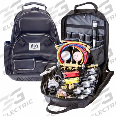 JB INDUSTRIES Mini-Split Tool Kit: 2 Valves, 3 Hoses, 2 1/2 in Gauge - Analog Mini-Split Manifold Gauge & Tool Kits