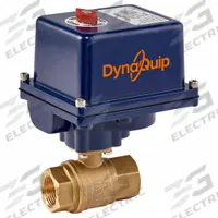 DYNAQUIP CONTROLS Electrically Actuated Two-Way Ball Valve: 1 1/2 in, Brass, 24V AC, FNPT x FNPT (MPN EHG27ATE25H). Key specifications — Included Mounting: ISO 5211 Actuator Mounting Pad; Brand: DYNAQUIP CONTROLS; Stem Material: Nickel-Plated Brass; Actuator Features: Heater.