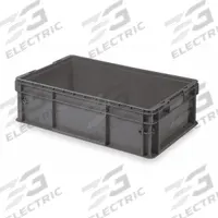 BUCKHORN Straight Wall Tote: 11.4 gal, 32 in x 15 in x 7 1/2 in, Stacking Capable, 13 in Inside Wd (MPN SW3215080201000). Key specifications — Material: Plastic; Stackable: Stacking Capable; Brand: BUCKHORN.