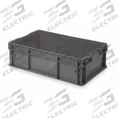 BUCKHORN Straight Wall Tote: 11.4 gal, 32 in x 15 in x 7 1/2 in, Stacking Capable, 13 in Inside Wd (MPN SW3215080201000). Key specifications — Material: Plastic; Stackable: Stacking Capable; Brand: BUCKHORN.