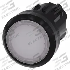 SIEMENS Flush Push Button: 22 mm Mounting Size, Non-Metallic, Momentary (MPN 3SU1001-0AB60-0AA0). Key specifications — Brand: SIEMENS; Action: Momentary; Series: 3SU; Push Button Material Type: Non-Metallic.