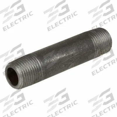 USA INDUSTRIALS Pipe Nipple: 2 1/2 in Nominal Pipe Size, 7 in Lg, Schedule 40, Black Coated Steel - Schedule 40 Threaded on Both Ends Pipe with Thread Sealant