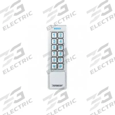 SECO-LARM Keypad with Reader: 6 in Ht, 7/8 in Dp, 1 3/4 in Wd, Gray, Gray - Keypads
