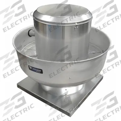 CANARM Upblast Exhauster: Belt Drive, Includes Drive Pack, 16 1/2 in Wheel, 2,598 cfm - Kitchen Air Belt-Drive Fans with Drive