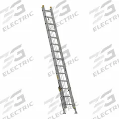 WERNER Extension Ladder: 28 ft Ladder Size, Aluminum, 250 lb Load Capacity, 66 lb Wt, 2 Sections (MPN D1328-2L). Key specifications — Color: Silver; Brand: WERNER; Included Features: Bubble Level.