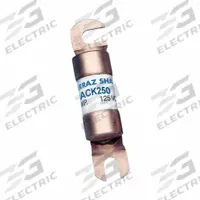 MERSEN Fuse: ACK Series, Bolt-On, Gen Purpose, 250 A, 125 V DC, Non-Indicating, AC/DC (MPN ACK250). Key specifications — Brand: MERSEN; Series: ACK.