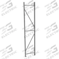 TENNSCO Bulk Storage Upright Frame: 120 in Overall Ht, 14 ga, 17,000 lb Load Capacity, Zinc-Plated (MPN BUF-24120). Key specifications — Overall Depth: 24 in; Color: Gray; Finish: Zinc-Plated; Brand: TENNSCO.