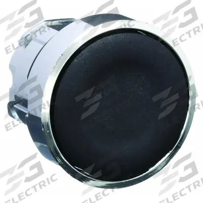 SCHNEIDER Flush Push Button: Black, 22 mm Mounting Size, Metallic - Flush-Mount & Recessed Push-Button Operators