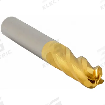 APPROVED VENDOR Ball End Mill: Carbide, TiN Coated, 4 Flute, 1/8" Mill Dia, 3/4" LOC - General Purpose Carbide Ball End Mills