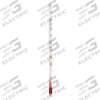 THERMCO Liquid In Glass Thermometer, Safety Coated: 24°C to 57°C, Partial Immersion - Partial-Immersion Liquid-in-Glass Lab Thermometers