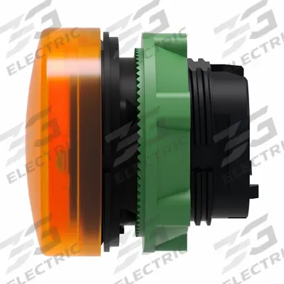 SCHNEIDER Pilot Light Head: 22 mm Panel Mounting Hole Dia, Orange, Smooth, LED - Pilot-Light Heads