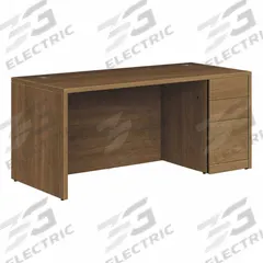HON Single Pedestal Desk: Pinnacle, 66 in Overall Wd, 30 in Overall Dp, Driftwood (MPN H105897R.PINCPINC). Key specifications — Color: Pinnacle; Desktop Color: Driftwood; Material: Laminate.