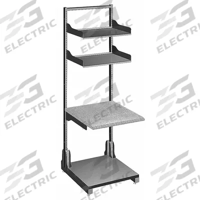 HERGO Computer Workstation: 3 Shelves, 72 in Overall Ht, 24 in Overall Wd - Open-Frame Computer Workstations
