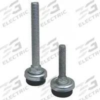 S & W Furniture Glides: Polyethylene, Round, Silver, 1 1/8 in Overall Dia, 1 1/2 in Overall Ht (MPN SW-5T18). Key specifications — Product Type: Furniture Glides; Shape: Circle; Color: Silver; Attachment Method: Screw-In; Brand: S & W; Leg Angle: Straight; Pad Material: Polyethylene; Screw Thread Size: 5/16"-18.