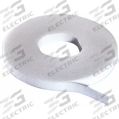 RIP-TIE Hook-and-Loop Cable Tie Roll: 75 ft Lg, 0.5 in Wd, 50 lb Tensile Strength, White (MPN W-75-1RL-W). Key specifications — Color: White; Material: Polyethylene; Brand: RIP-TIE.