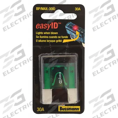 BUSSMANN Automotive Fuse: MAX Series, Fast-Acting, 30 A, 32 V DC - Fast-Acting Fuses
