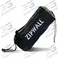 ZIPWALL Carry Bag: Carry Bag, 11 in Wd, 15 in Lg, 23 in Ht, Nylon, Black/Green, Shoulder Strap (MPN ZSCB1). Key specifications — Product Type: Carry Bag; Material: Nylon; Color: Black/Green; Includes: Shoulder Strap; Brand: ZIPWALL.