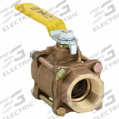 APOLLO Manual Two-Way Ball Valve: 1 1/4 in, Bronze, Straight, FNPT x FNPT, Full Port, Three-Piece (MPN 8210601). Key specifications — Brand: APOLLO; Handle: Lever.
